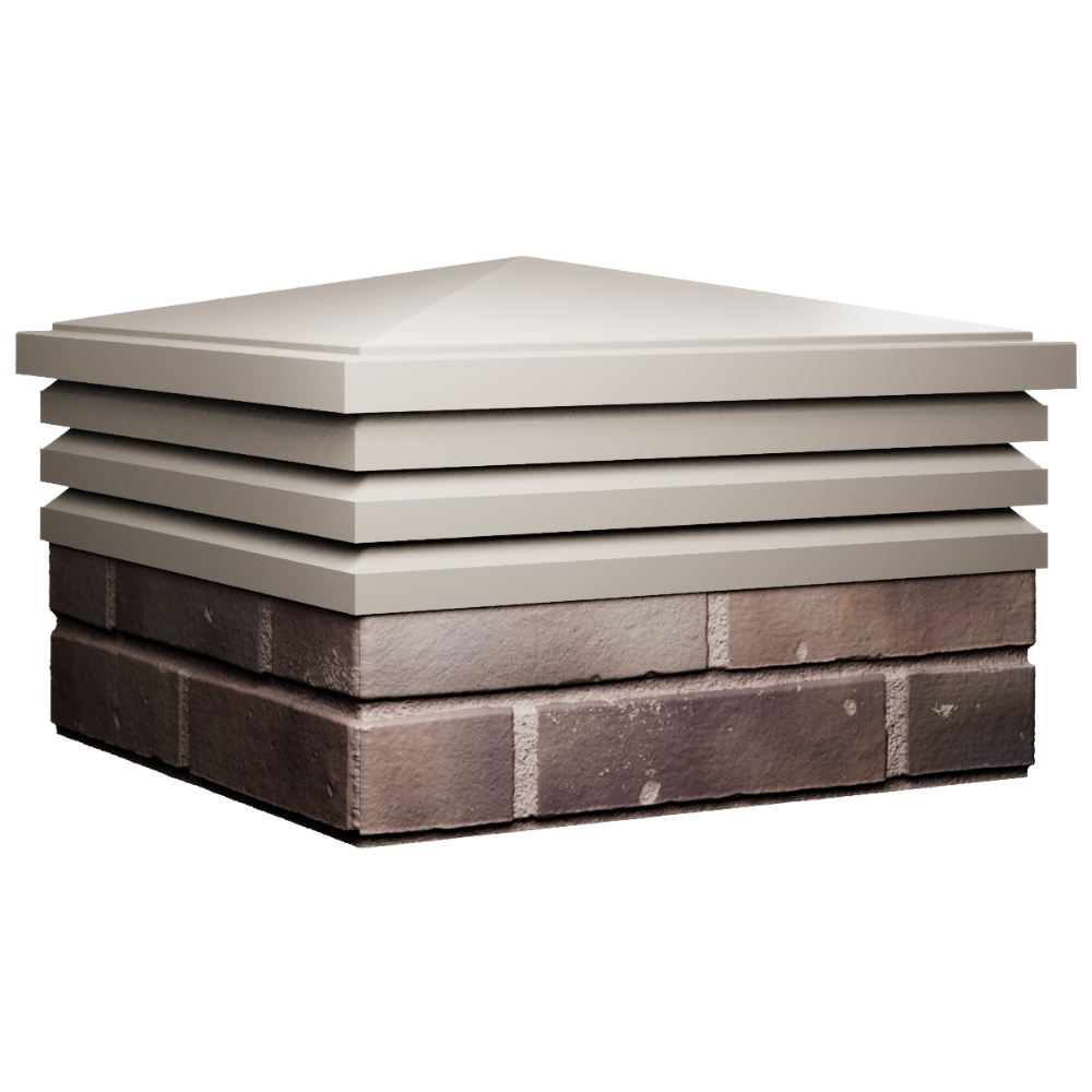 Колпак Zking Бона ХайТек Бежевый на столб 2х2 кирпича (513х513мм) в Камышине фото