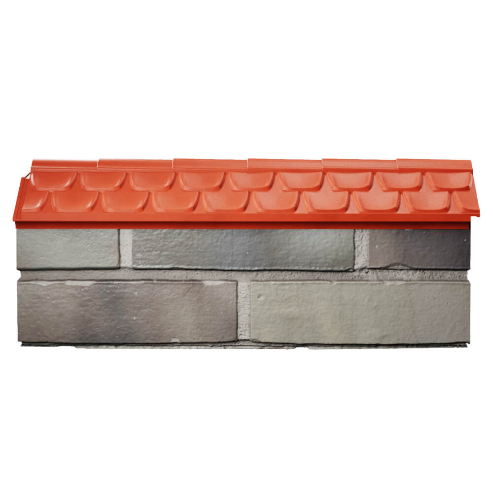 Парапет Zking Эльбрус Красный с посадкой на 0.5 кирпича (130мм) в Камышине фото