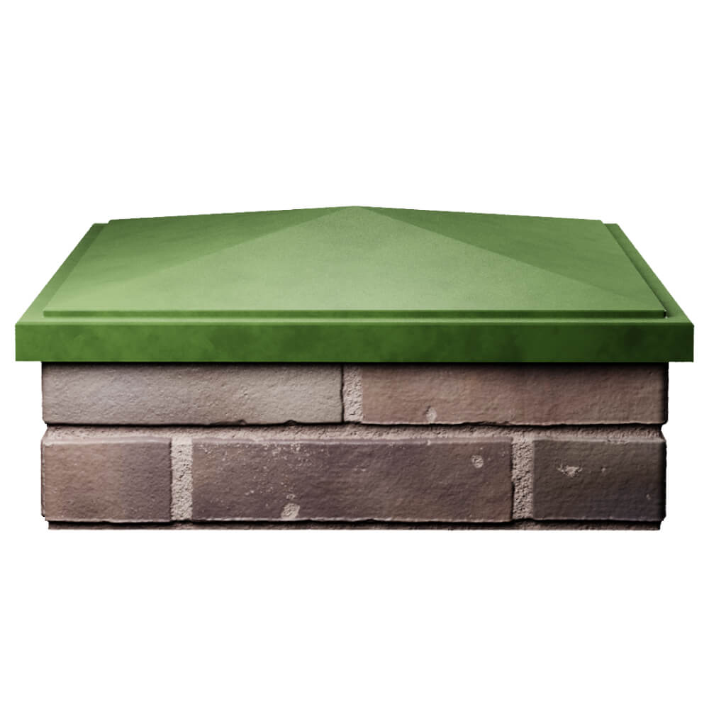 Колпак Zking БонаМоно Зеленый на столб 2х2 кирпича (515х515, 530х530мм) Камышин фото