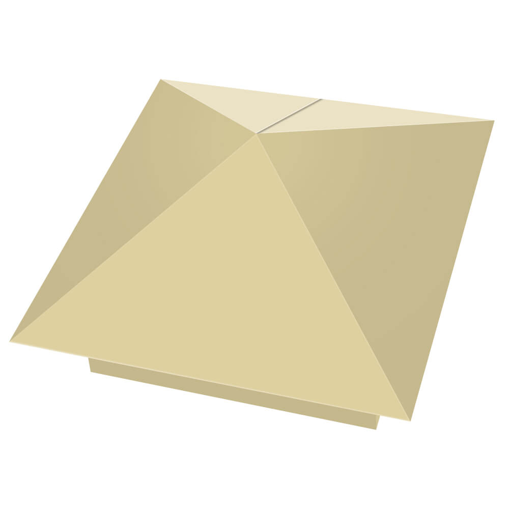 Колпак металлический 400х400мм RAL1014 Бежевый заборный Камышин фото