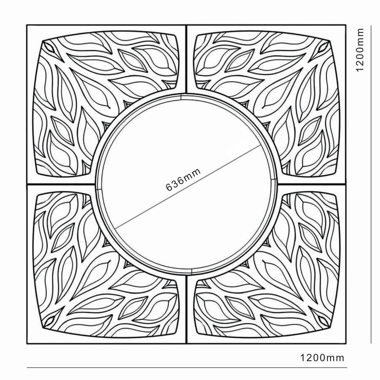 Приствольная решетка для дерева ZKING CRUST 1.2х1.2м Черная в Камышине фото