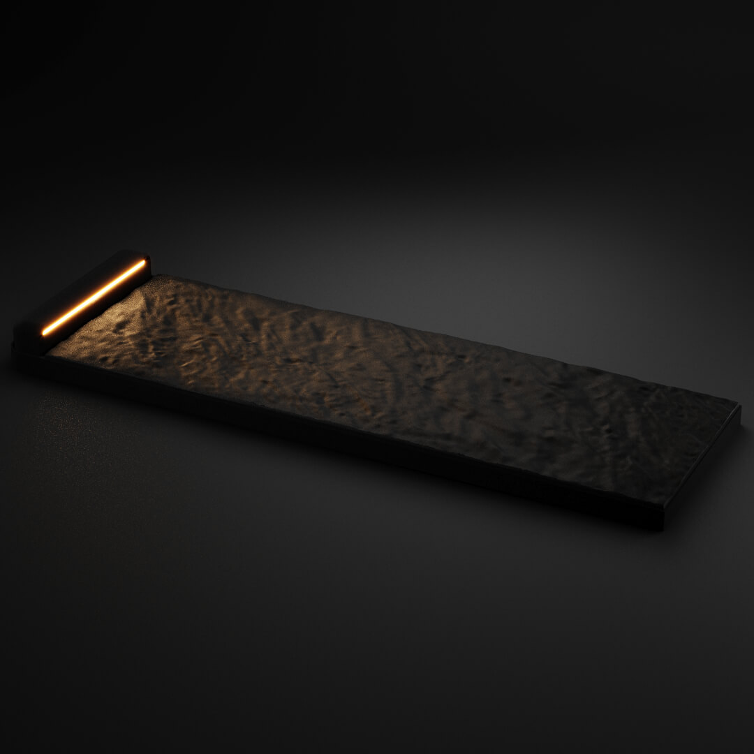 LED Светильник для шаговой плиты STONE Черный Сланец 330х75х98мм в Камышине фото