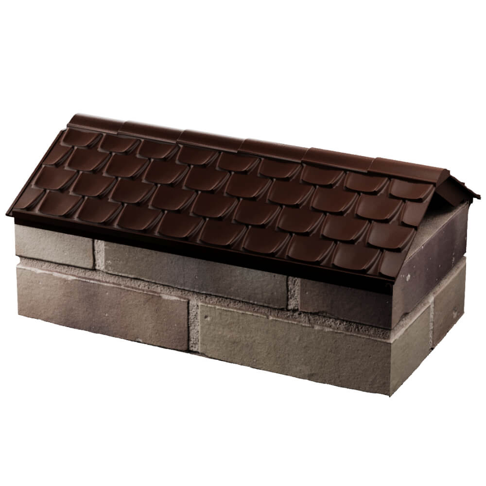 Парапет Zking Эльбрус Коричневый с посадкой на 1 кирпич (255мм) в Камышине фото