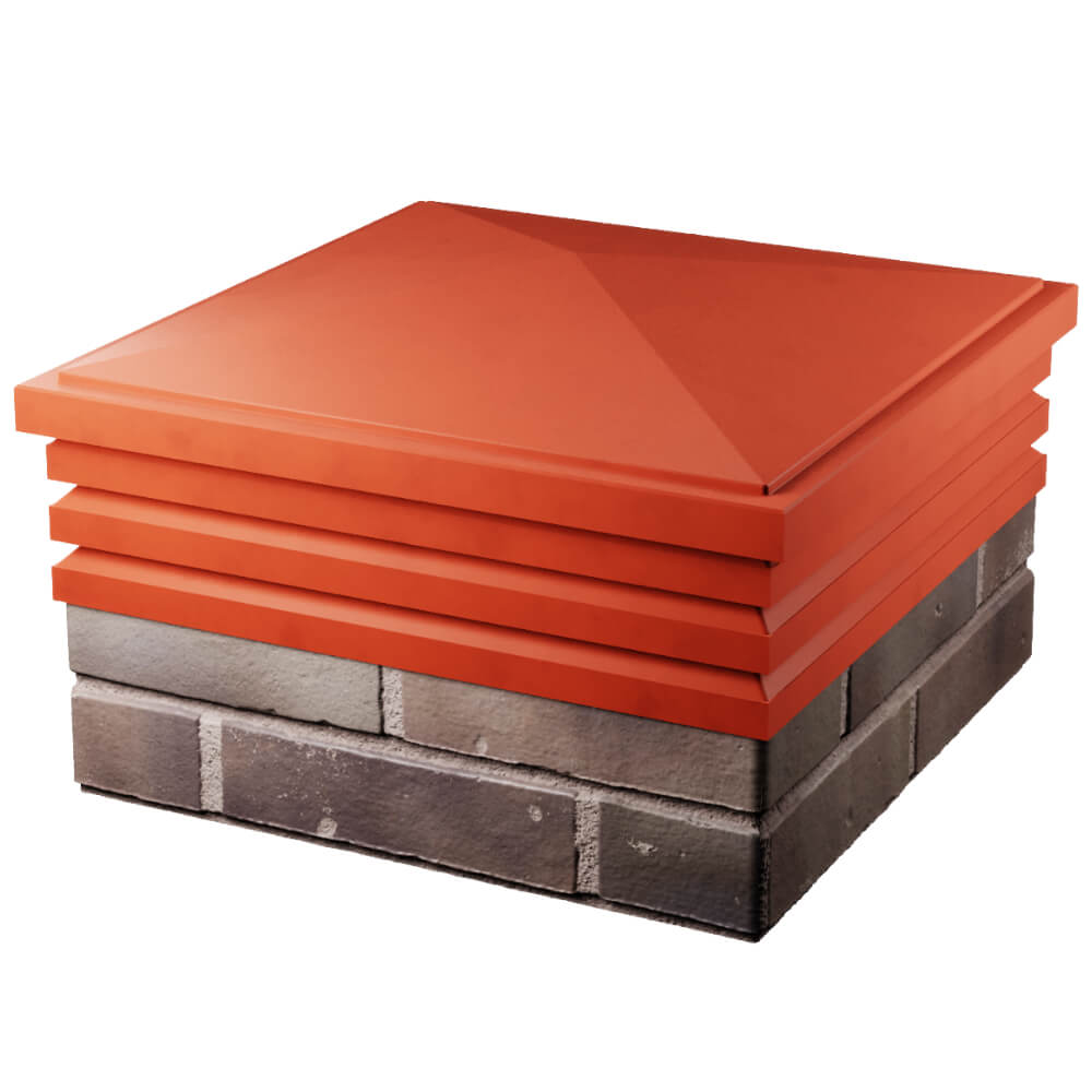 Колпак Zking Бона ХайТек Красный на столб 2х2 кирпича (513х513мм) в Камышине фото