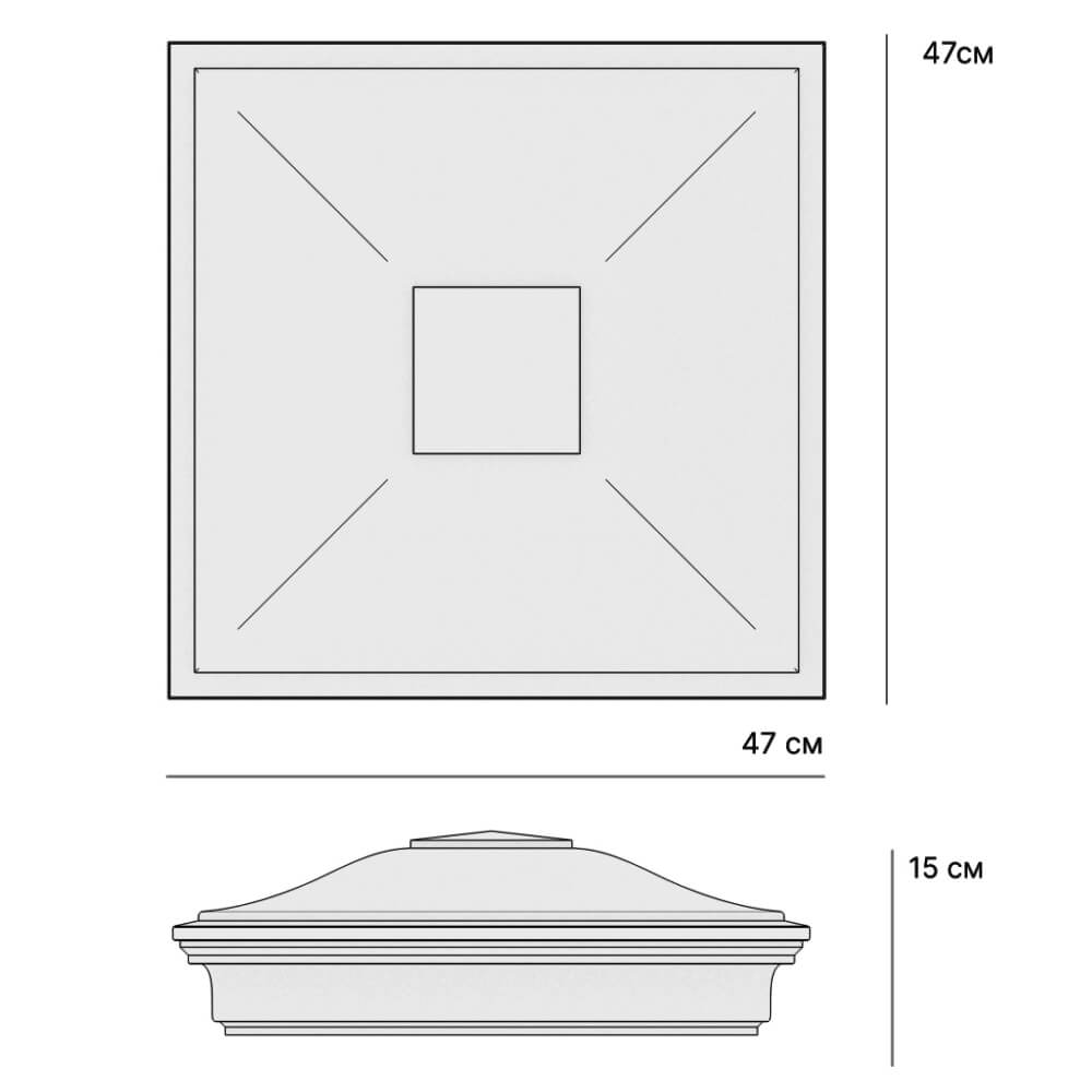 Колпак Zking Монблан Коричневый на столб 1.5х1.5 кирпича (385х385мм) в Камышине фото