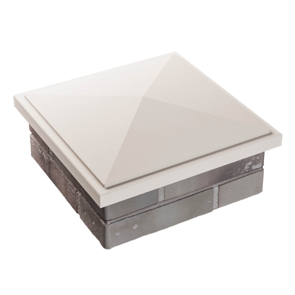 Колпак Zking БонаМоно Бежевый на столб 1.5х1.5 кирпича (385х385, 400х400мм) в Камышине фото