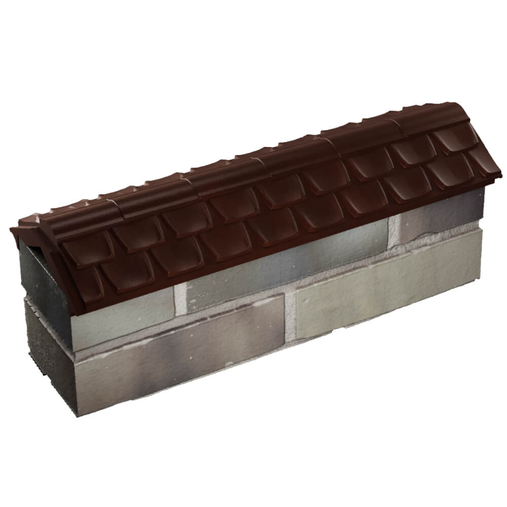 Парапет Zking Эльбрус Коричневый с посадкой на 0.5 кирпича (130мм) в Камышине фото