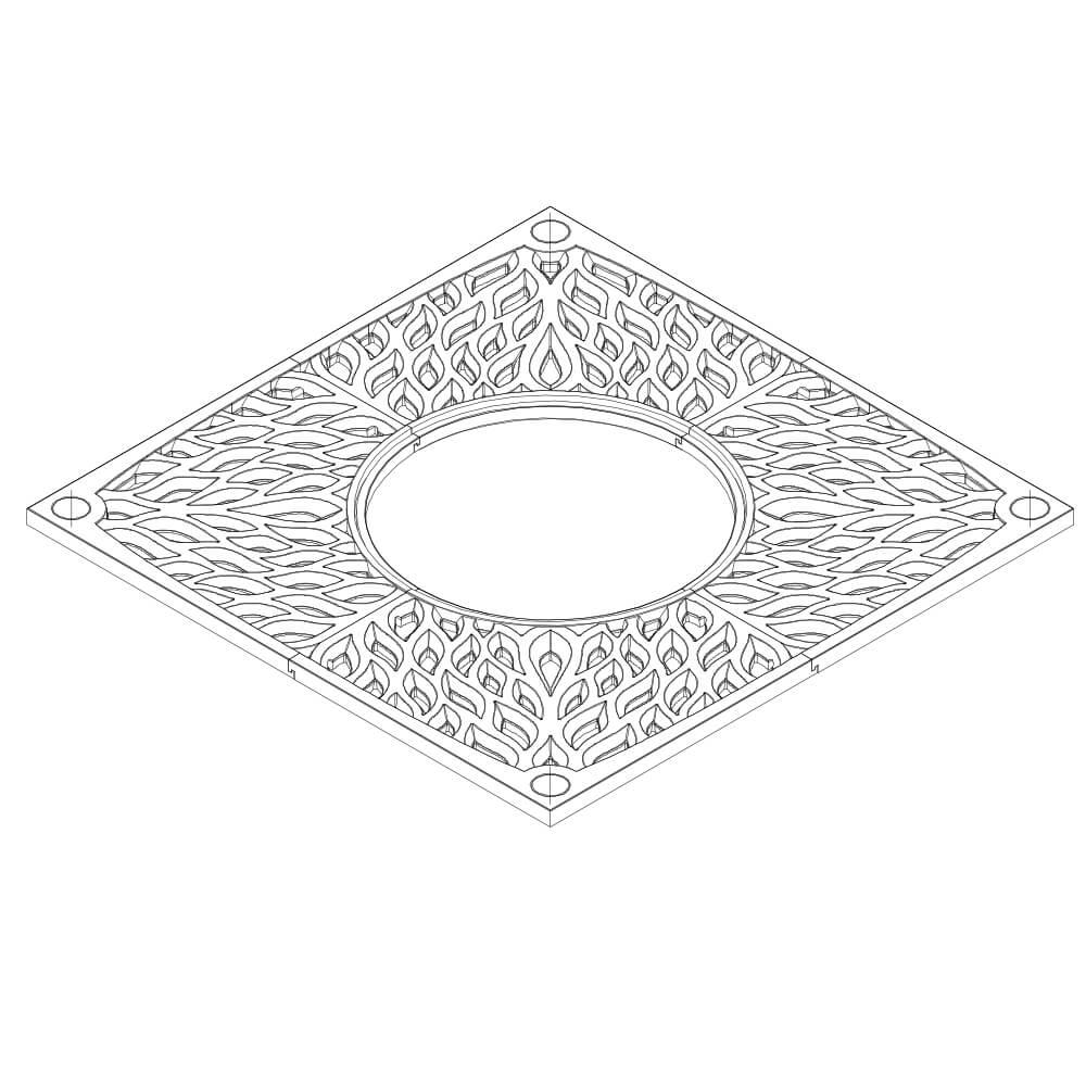 Приствольная решетка для дерева ZKING CRUST 2х2м Черная в Камышине фото