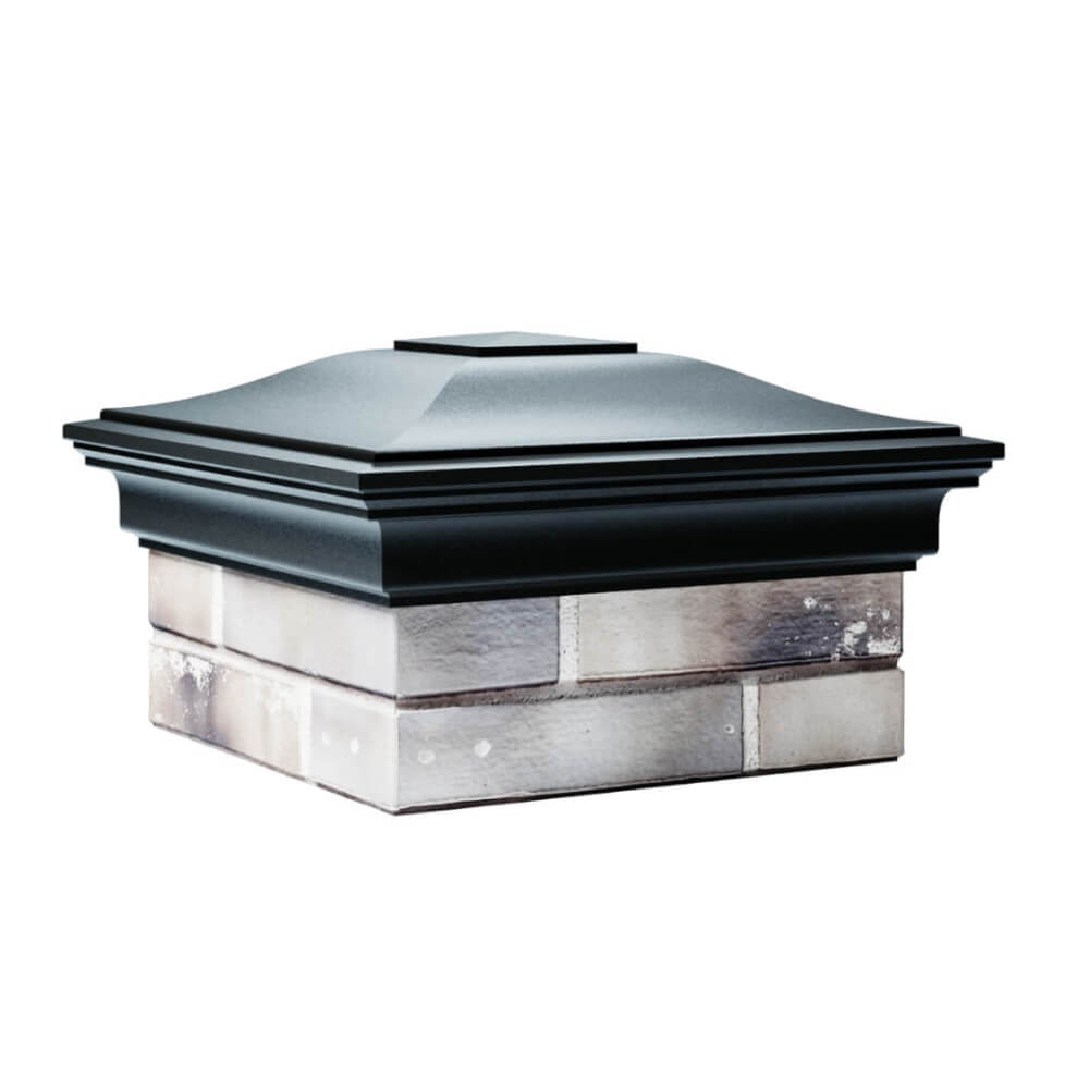 Колпак Zking Монблан Черный на столб 1.5х1.5 еврокирпича 0.7НФ (355х355мм) в Камышине фото