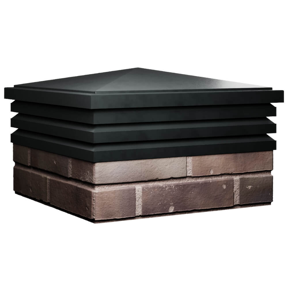 Колпак Zking Бона ХайТек Черный на столб 2х2 кирпича (513х513мм) в Камышине фото