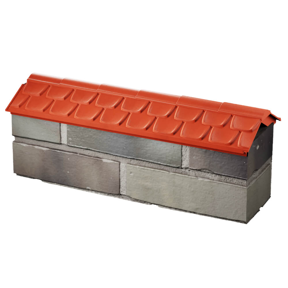 Парапет Zking Эльбрус Красный с посадкой на 0.5 кирпича (130мм) в Камышине фото