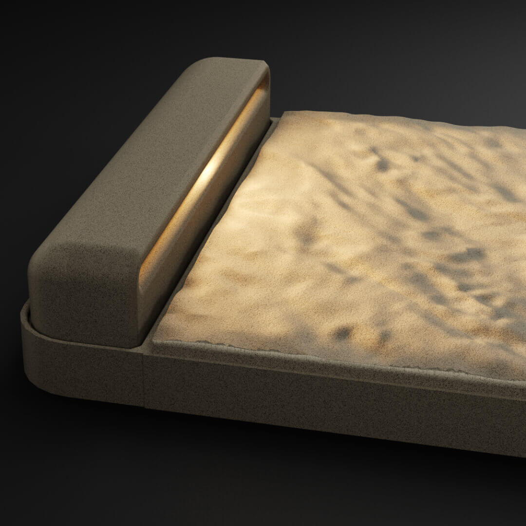 LED Светильник для шаговой плиты STONE Светлая Галька 330х75х98мм Камышин фото