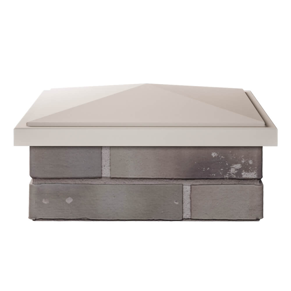 Колпак Zking БонаМоно Бежевый на столб 1.5х1.5 кирпича (385х385, 400х400мм) Камышин фото