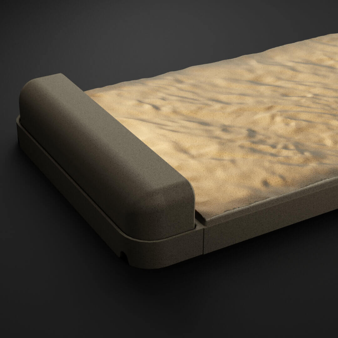 LED Светильник для шаговой плиты STONE Светлая Галька 330х75х98мм в Камышине фото