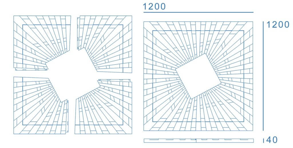 Приствольная решетка для дерева ZKING ATMOSPHERE 1.2х1.2м Зеленая в Камышине фото