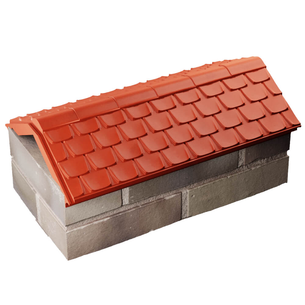 Парапет Zking Эльбрус Красный с посадкой на 1 кирпич (255мм) в Камышине фото