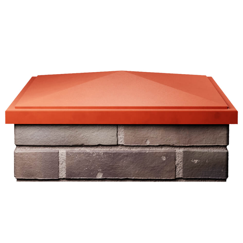 Колпак Zking БонаМоно Красный на столб 2х2 кирпича (515х515, 530х530мм) Камышин фото