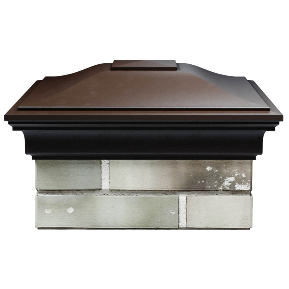 Колпак Zking Монблан Коричневый на столб 1.5х1.5 кирпича (385х385мм) Камышин фото