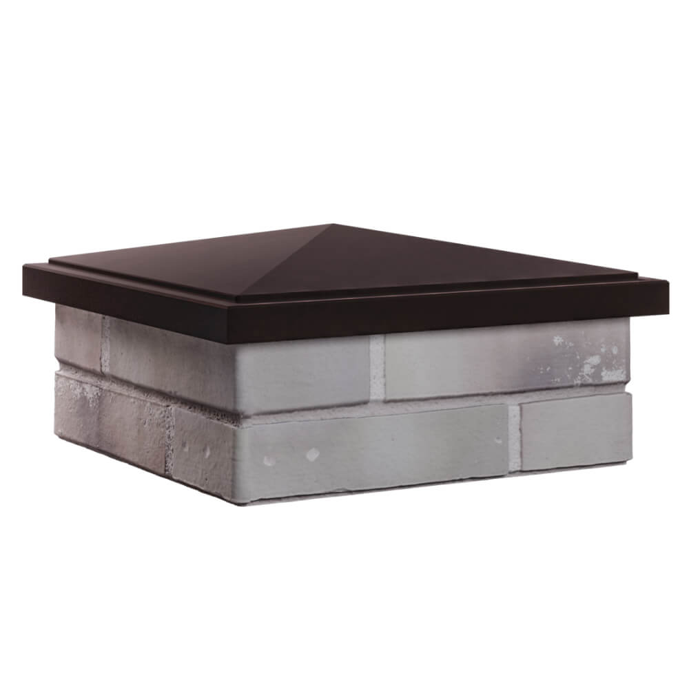 Колпак Zking БонаМоно Коричневый на столб 1.5х1.5 кирпича (385х385, 400х400мм) в Камышине фото