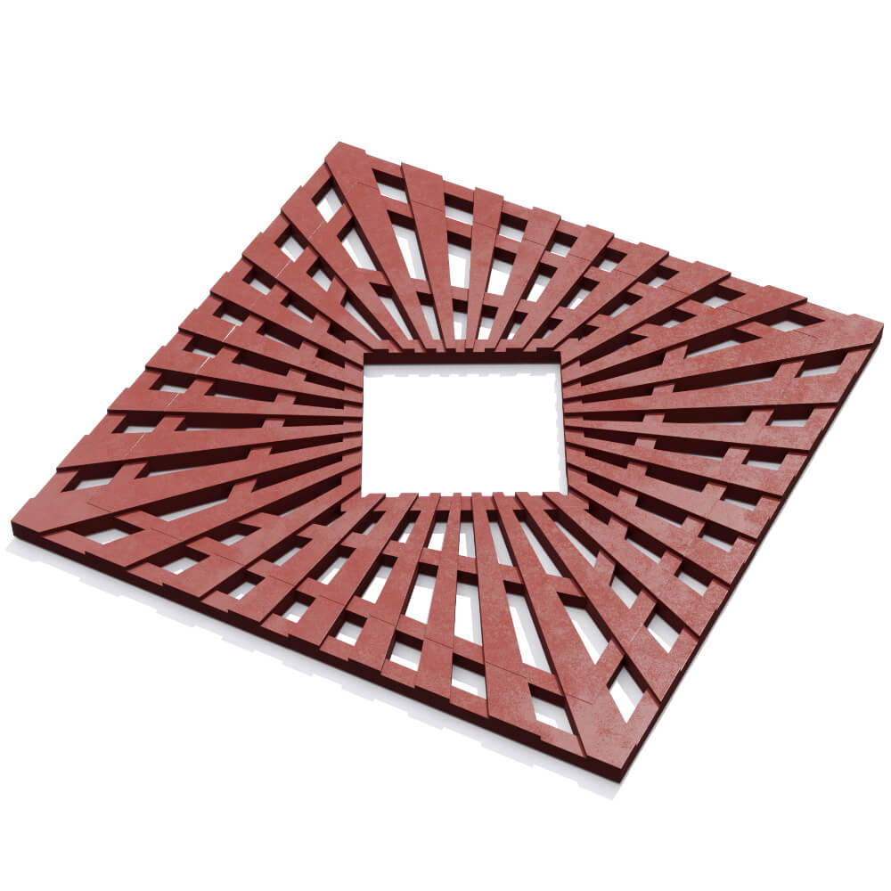 Приствольная решетка для дерева ZKING ATMOSPHERE 1.2х1.2м Красная в Камышине фото