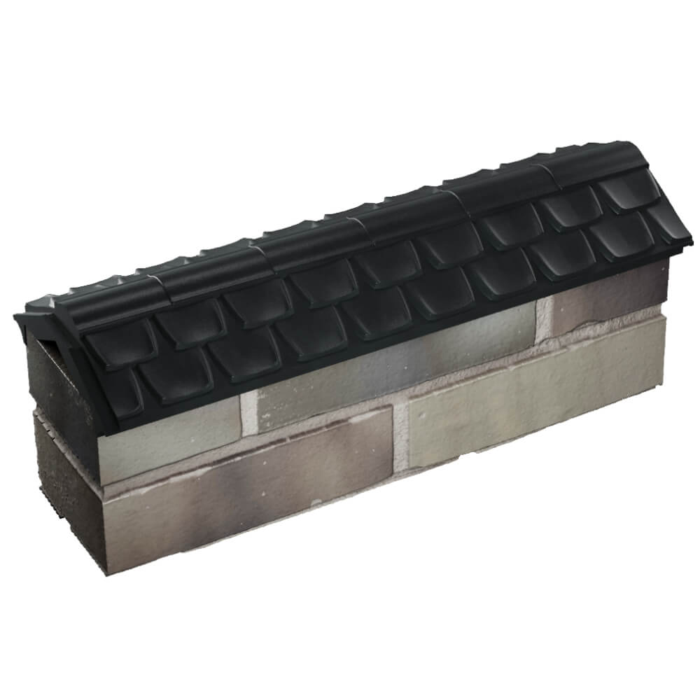 Парапет Zking Эльбрус Черный с посадкой на 0.5 кирпича (130мм) в Камышине фото