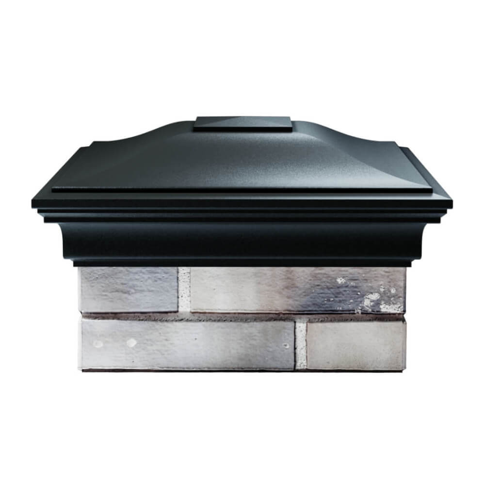 Колпак Zking Монблан Черный на столб 1.5х1.5 еврокирпича 0.7НФ (355х355мм) Камышин фото