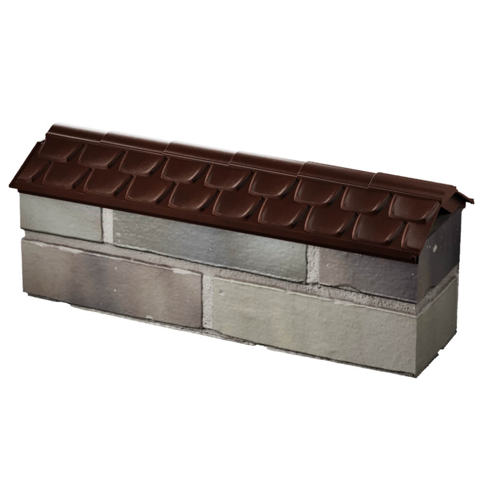 Парапет Zking Эльбрус Коричневый с посадкой на 0.5 кирпича (130мм) в Камышине фото