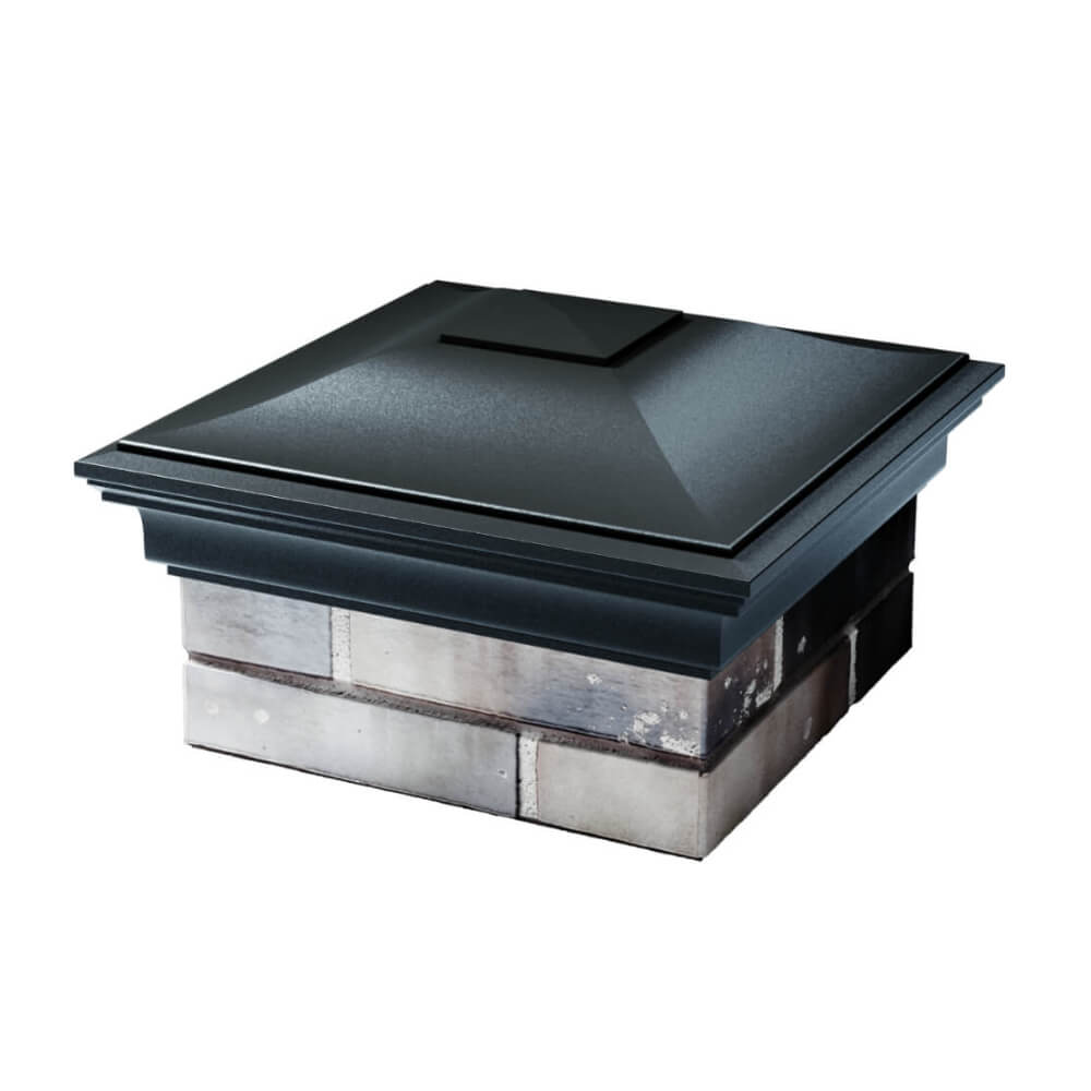 Колпак Zking Монблан Черный на столб 1.5х1.5 еврокирпича 0.7НФ (355х355мм) в Камышине фото