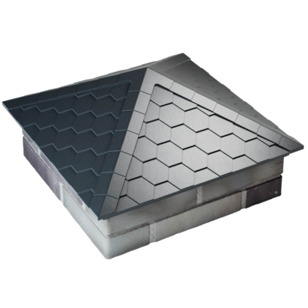 Колпак Zking Эверест Серый на столб 2х2 кирпича (535х535мм) Камышин фото