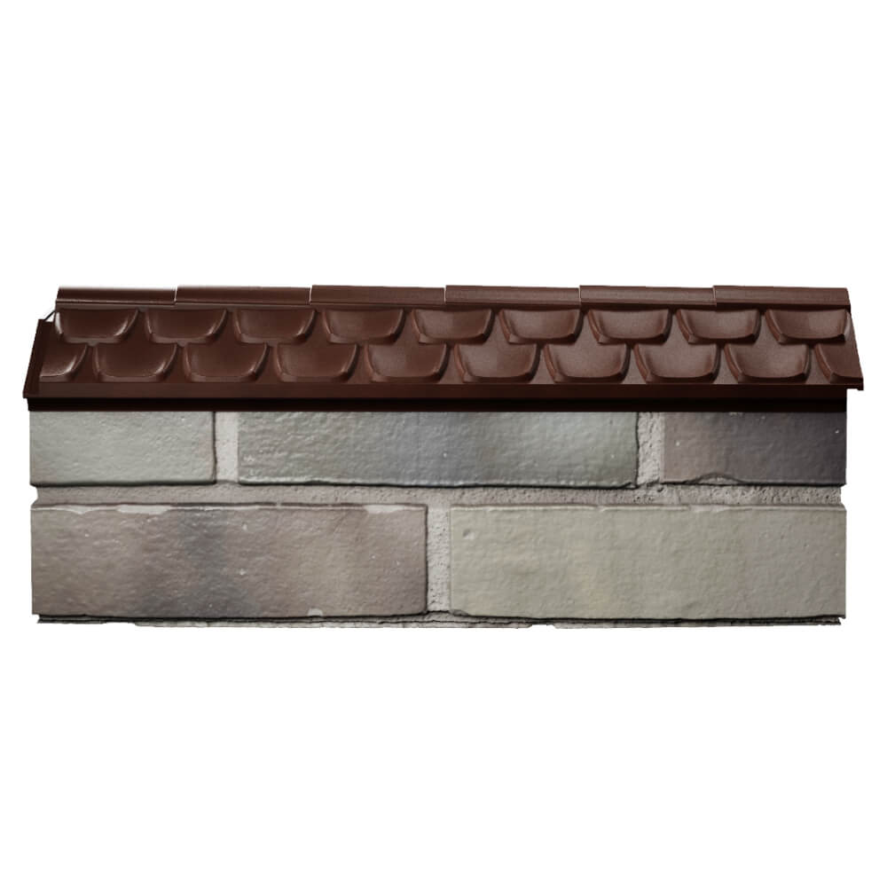 Парапет Zking Эльбрус Коричневый с посадкой на 0.5 кирпича (130мм) в Камышине фото