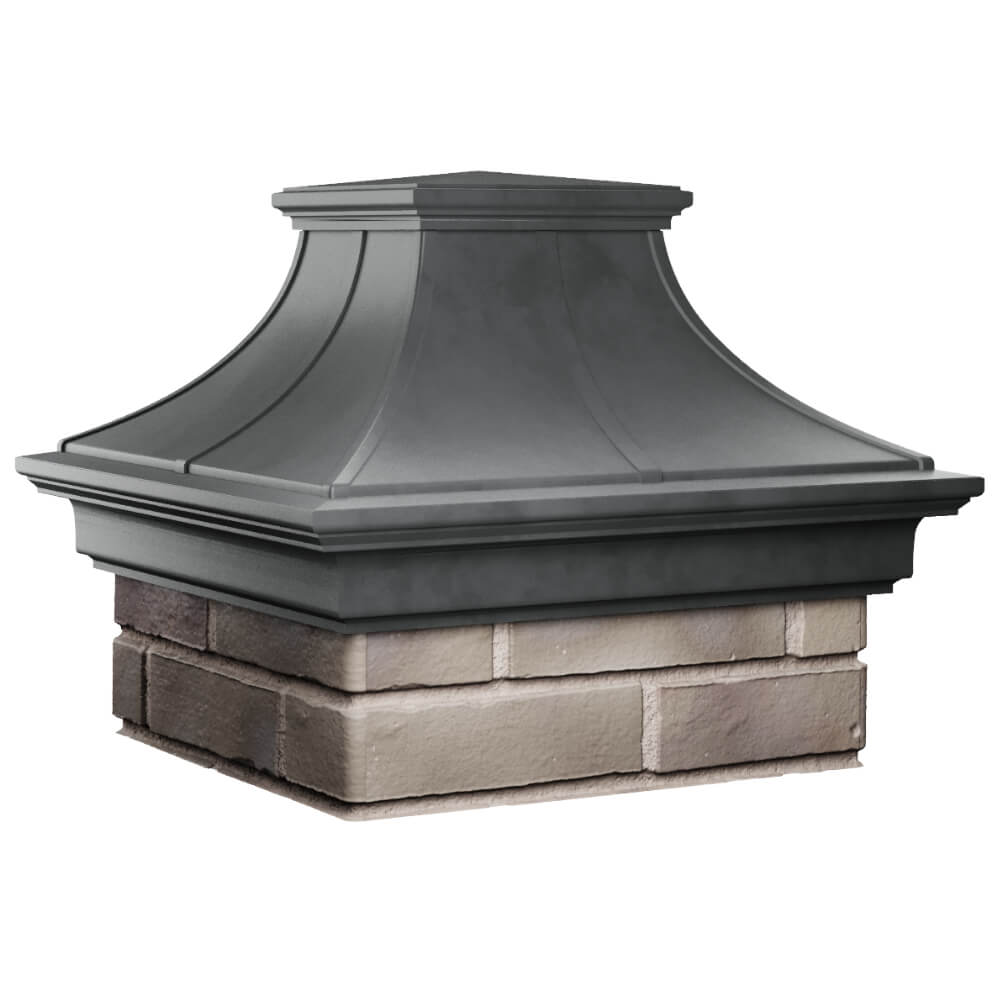 Колпак Zking Монблан Премиум Серый на столб 1.5х1.5 кирпича (385х385мм) в Камышине фото