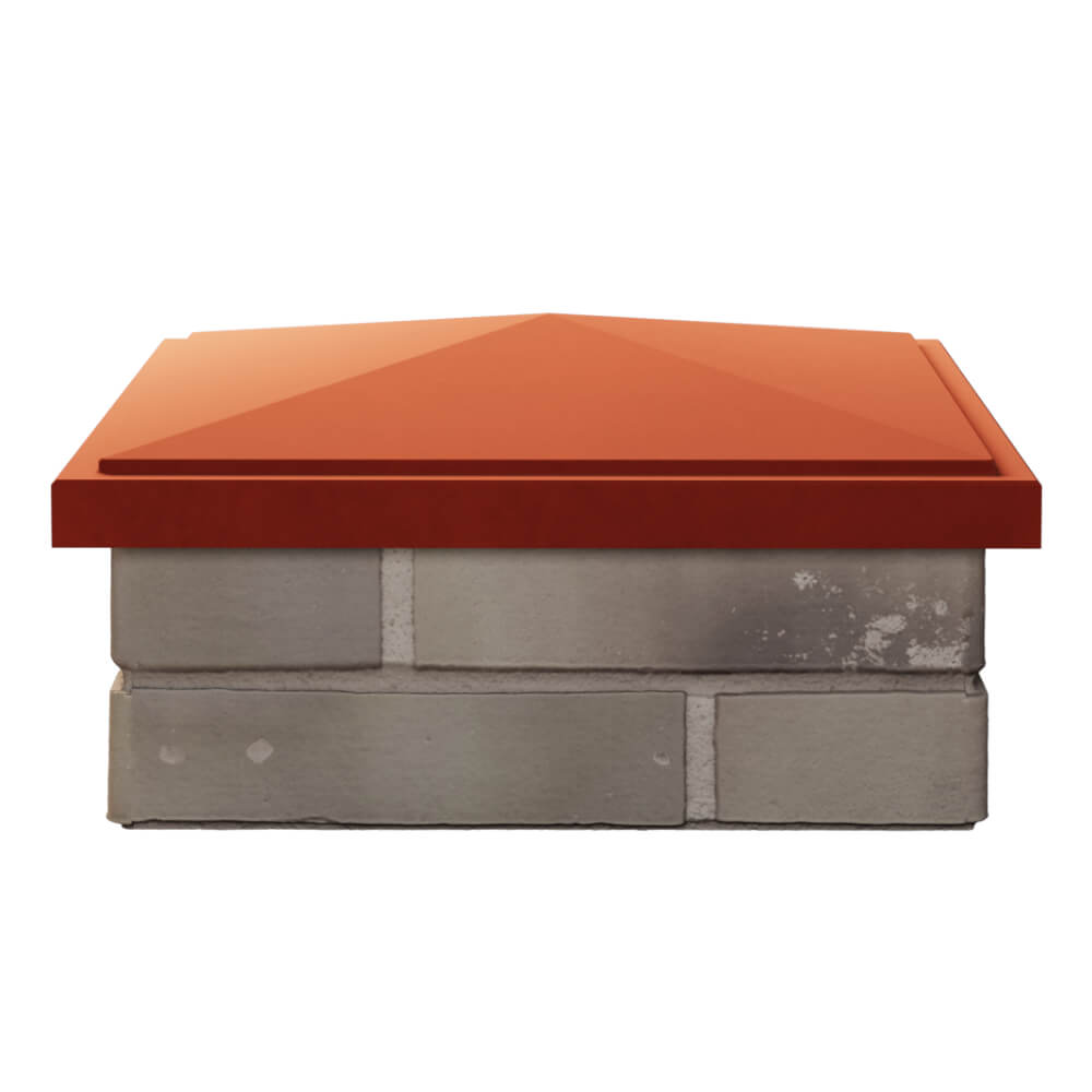 Колпак Zking БонаМоно Красный на столб 1.5х1.5 кирпича (385х385, 400х400мм) Камышин фото