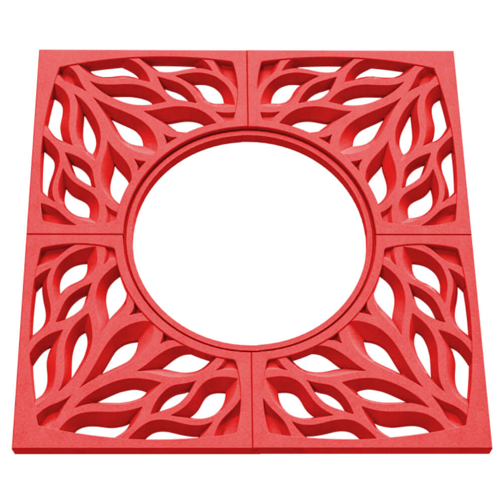 Приствольная решетка для дерева ZKING CRUST 1.2х1.2м Красная в Камышине фото