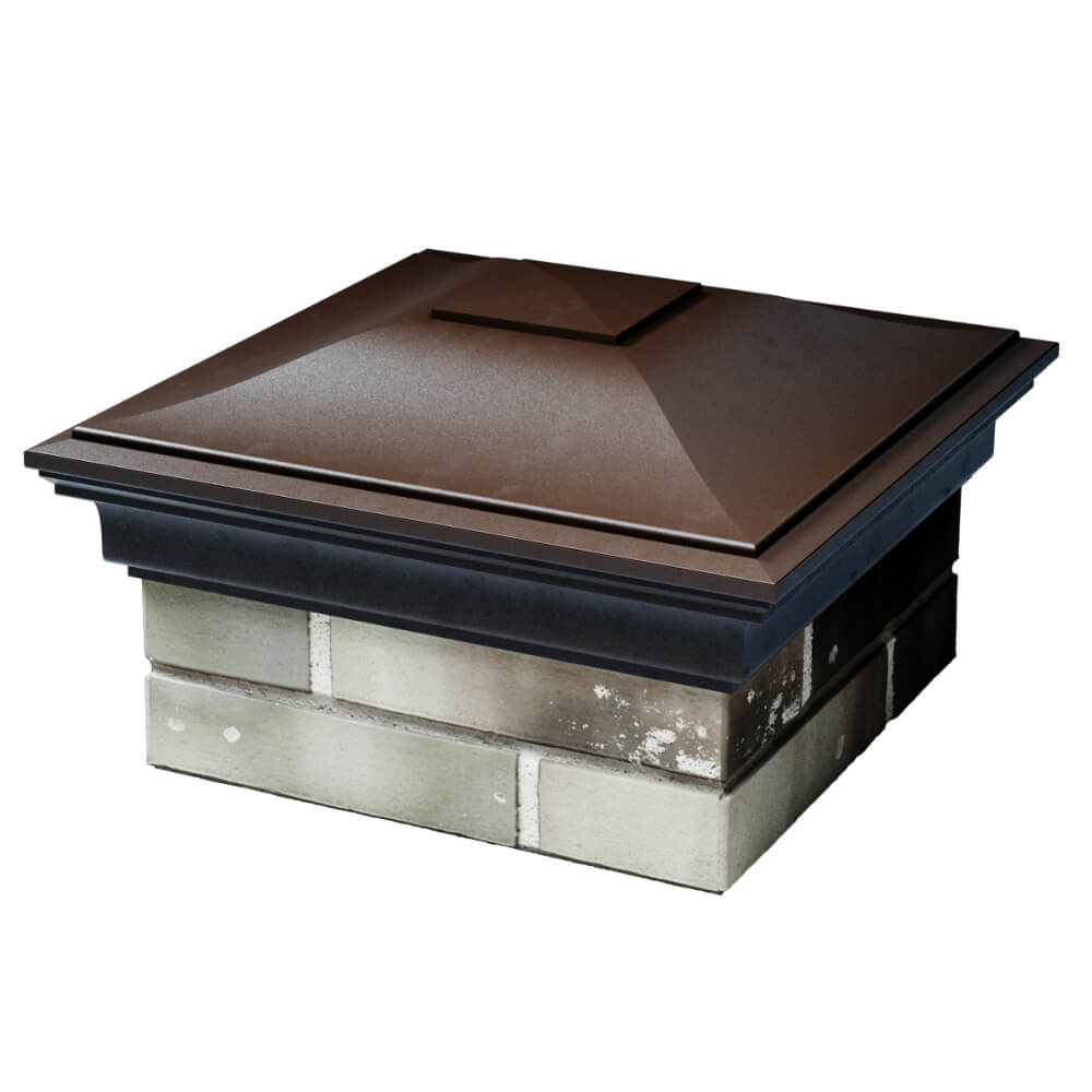 Колпак Zking Монблан Коричневый на столб 1.5х1.5 кирпича (385х385мм) в Камышине фото