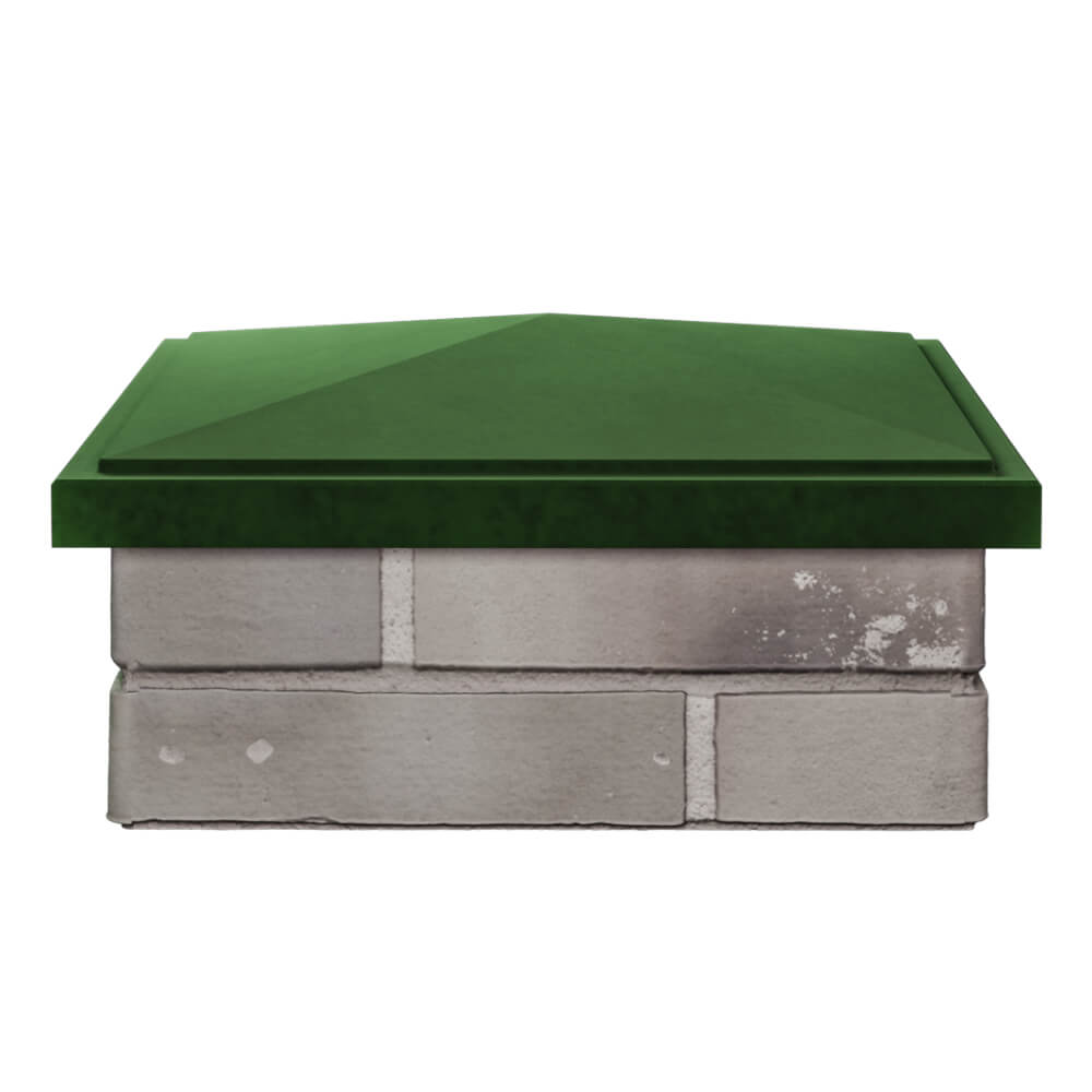 Колпак Zking БонаМоно Зеленый на столб 1.5х1.5 кирпича (385х385, 400х400мм) Камышин фото