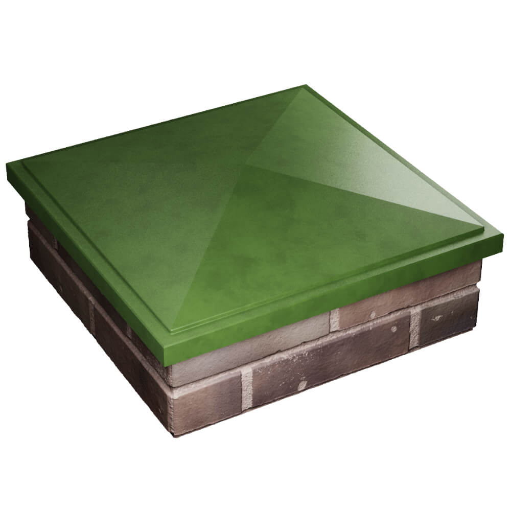 Колпак Zking БонаМоно Зеленый на столб 2х2 кирпича (515х515, 530х530мм) в Камышине фото