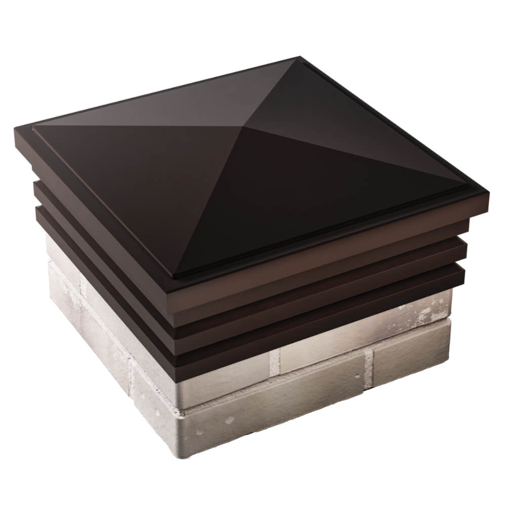 Колпак Zking Бона ХайТек Коричневый на столб 1.5х1.5 кирпича (385х385мм) в Камышине фото