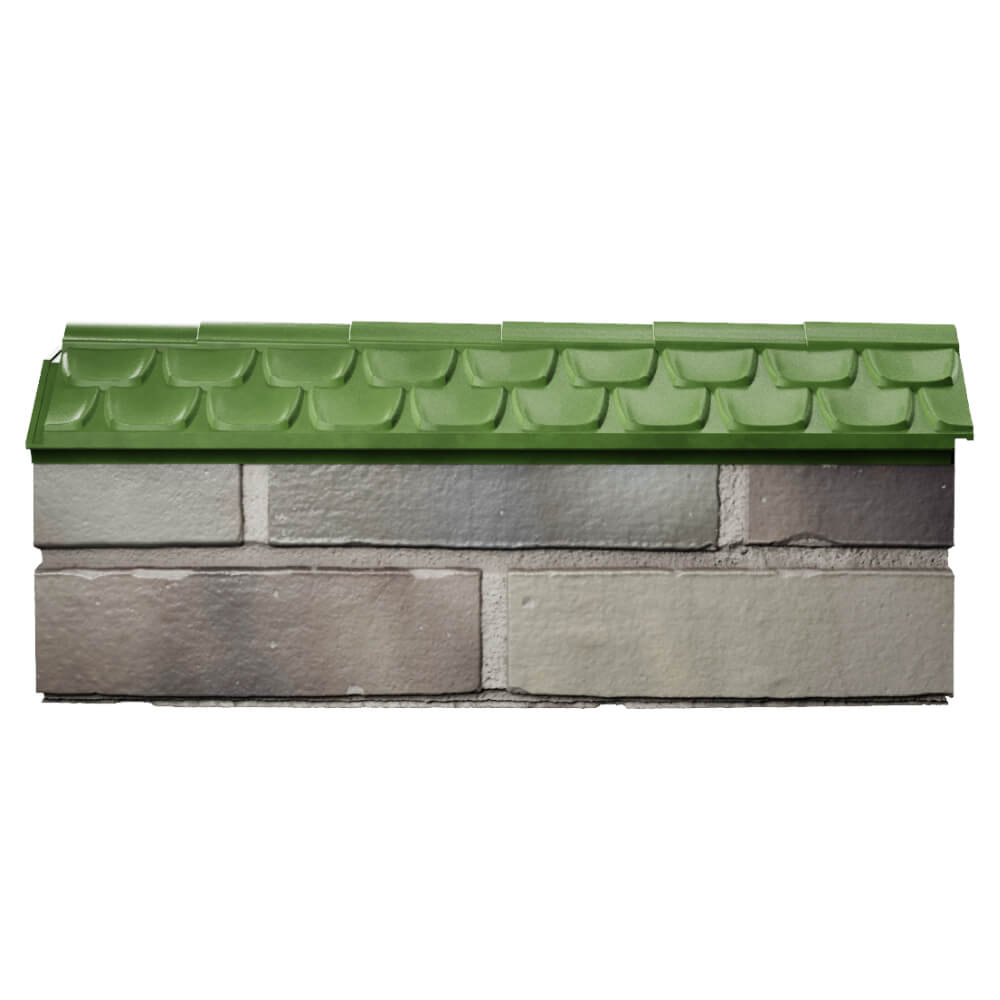 Парапет Zking Эльбрус Зеленый с посадкой на 0.5 кирпича (130мм) в Камышине фото
