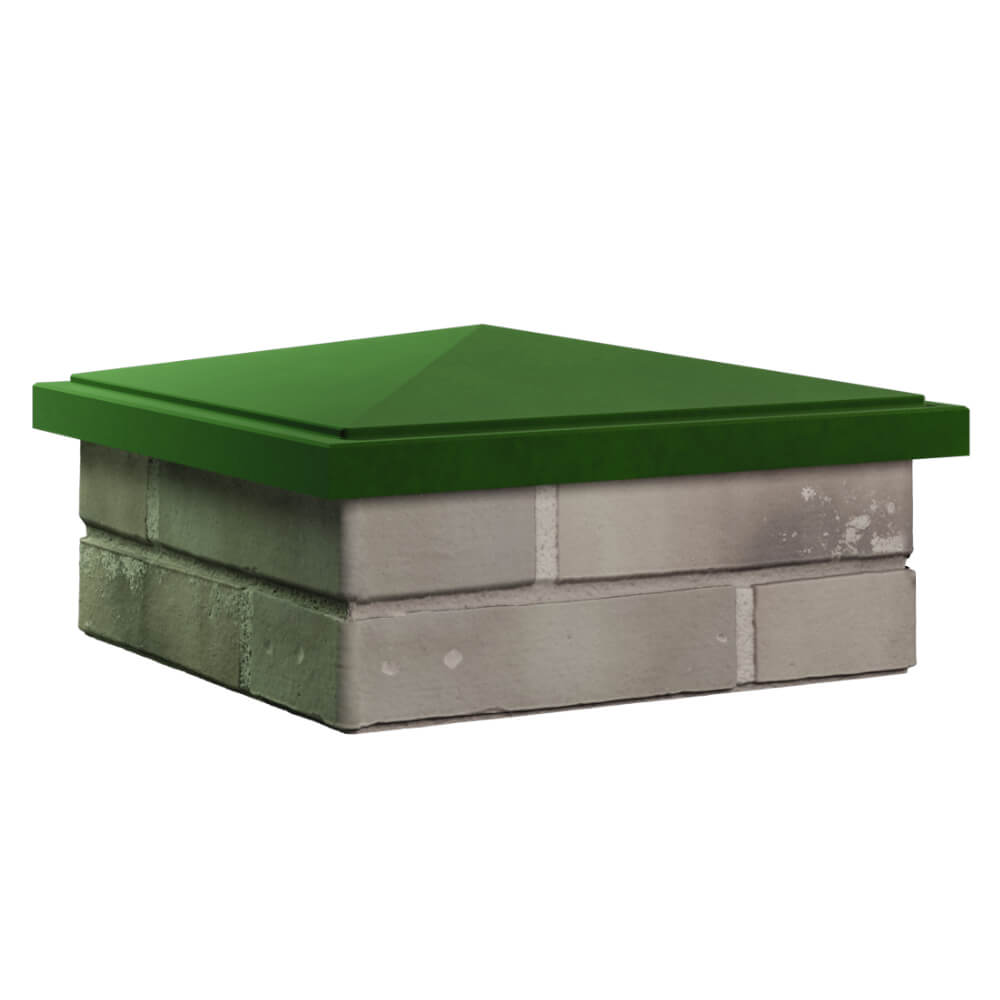 Колпак Zking БонаМоно Зеленый на столб 1.5х1.5 кирпича (385х385, 400х400мм) в Камышине фото