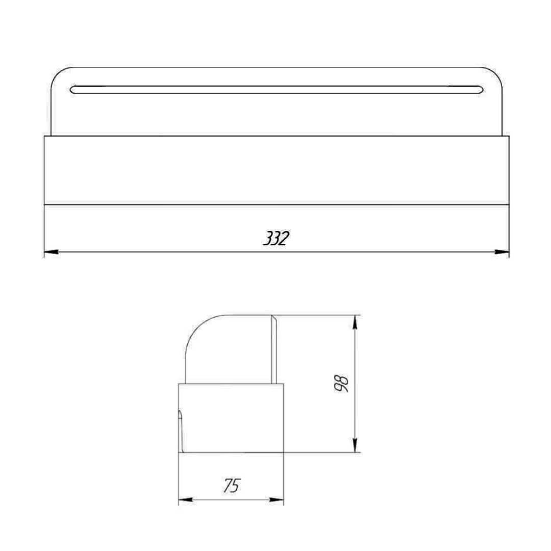LED Светильник для шаговой плиты STONE Светлая Галька 330х75х98мм в Камышине фото