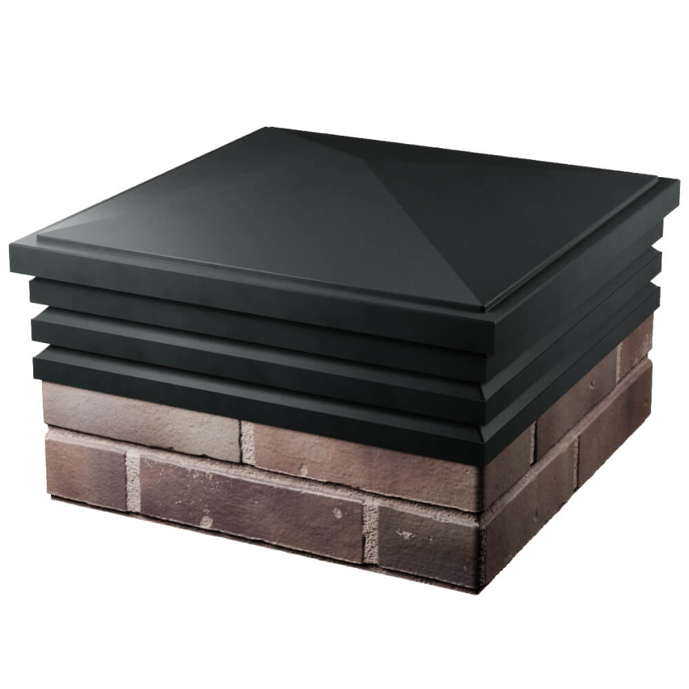 Колпак Zking Бона ХайТек Черный на столб 2х2 кирпича (513х513мм) в Камышине фото