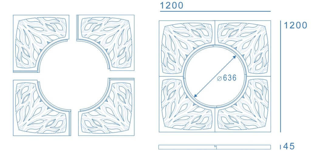Приствольная решетка для дерева ZKING CRUST 1.2х1.2м Черная в Камышине фото