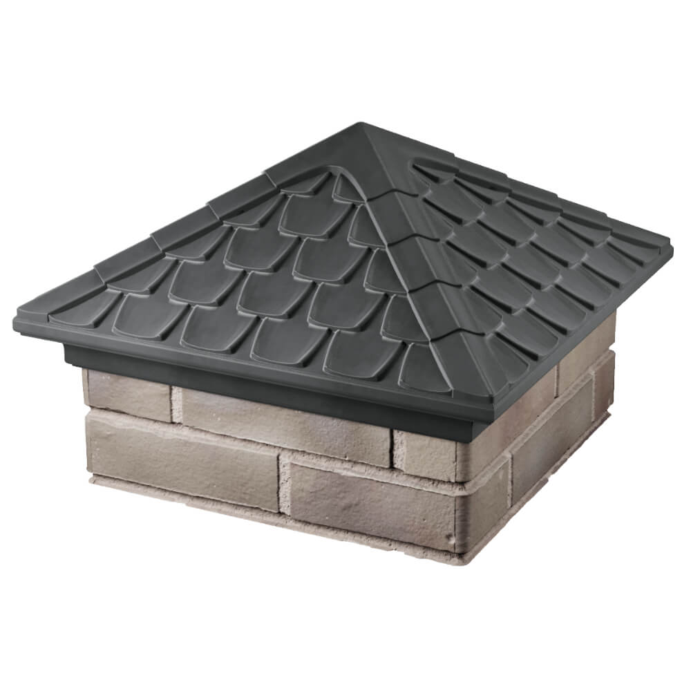 Колпак Zking Эльбрус Серый на столб 1.5х1.5 кирпича (385х385мм) в Камышине фото