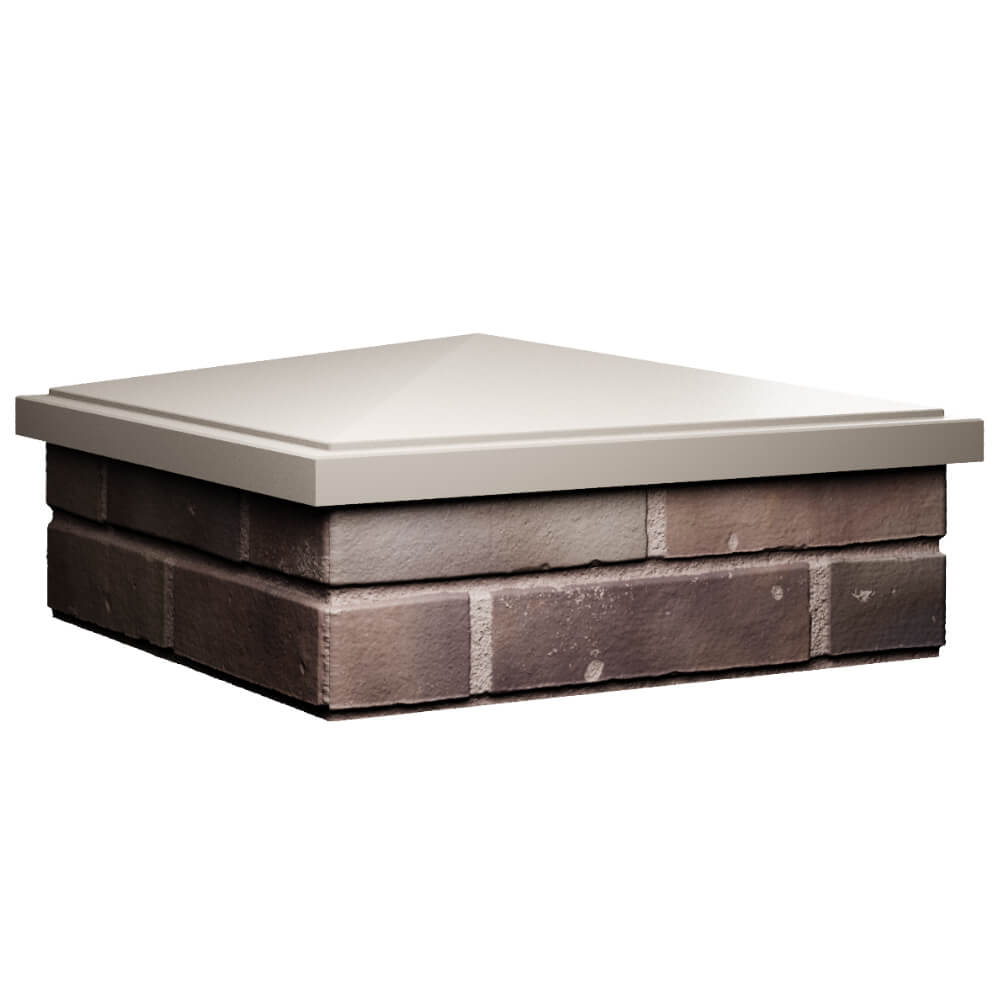 Колпак Zking БонаМоно Бежевый на столб 2х2 кирпича (515х515, 530х530мм) в Камышине фото