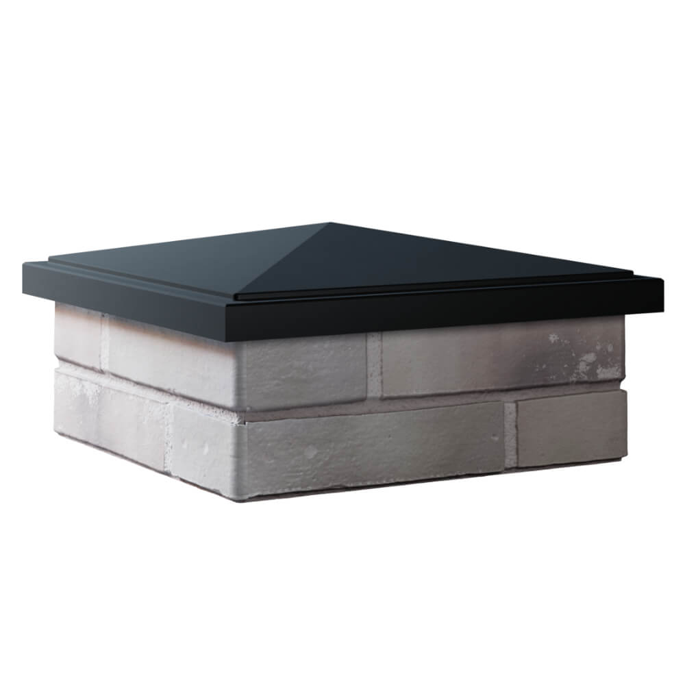 Колпак Zking БонаМоно Черный на столб 1.5х1.5 кирпича (385х385, 400х400мм) в Камышине фото