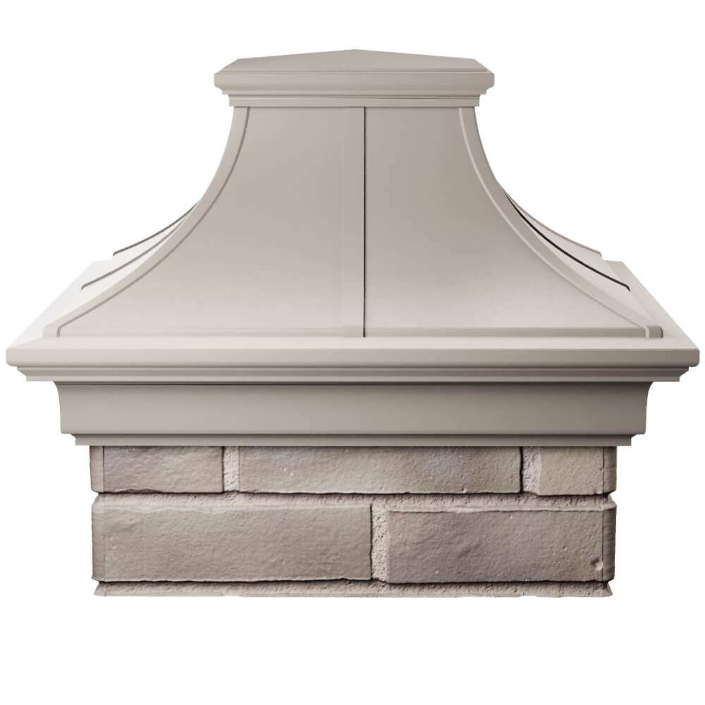 Колпак Zking Монблан Премиум Бежевый на столб 1.5х1.5 кирпича (385х385мм) Камышин фото