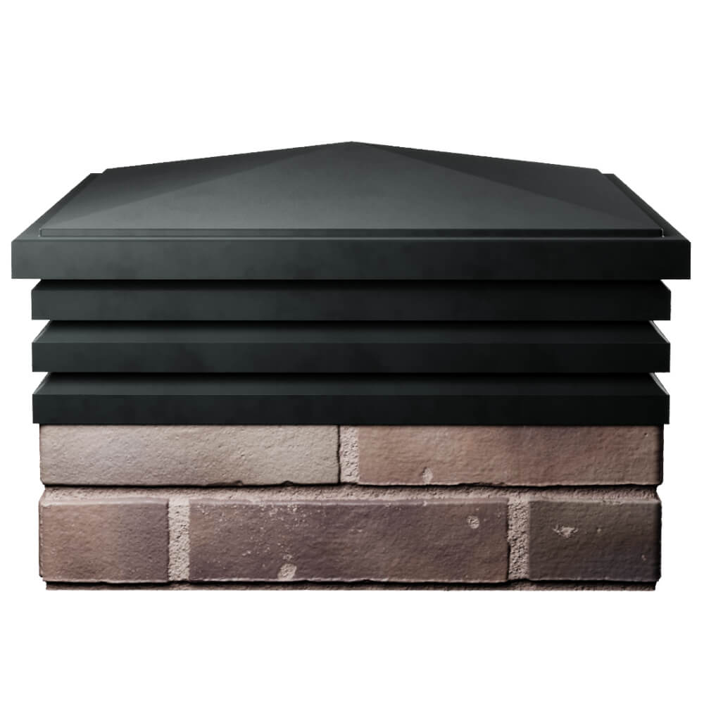 Колпак Zking Бона ХайТек Черный на столб 2х2 кирпича (513х513мм) Камышин фото