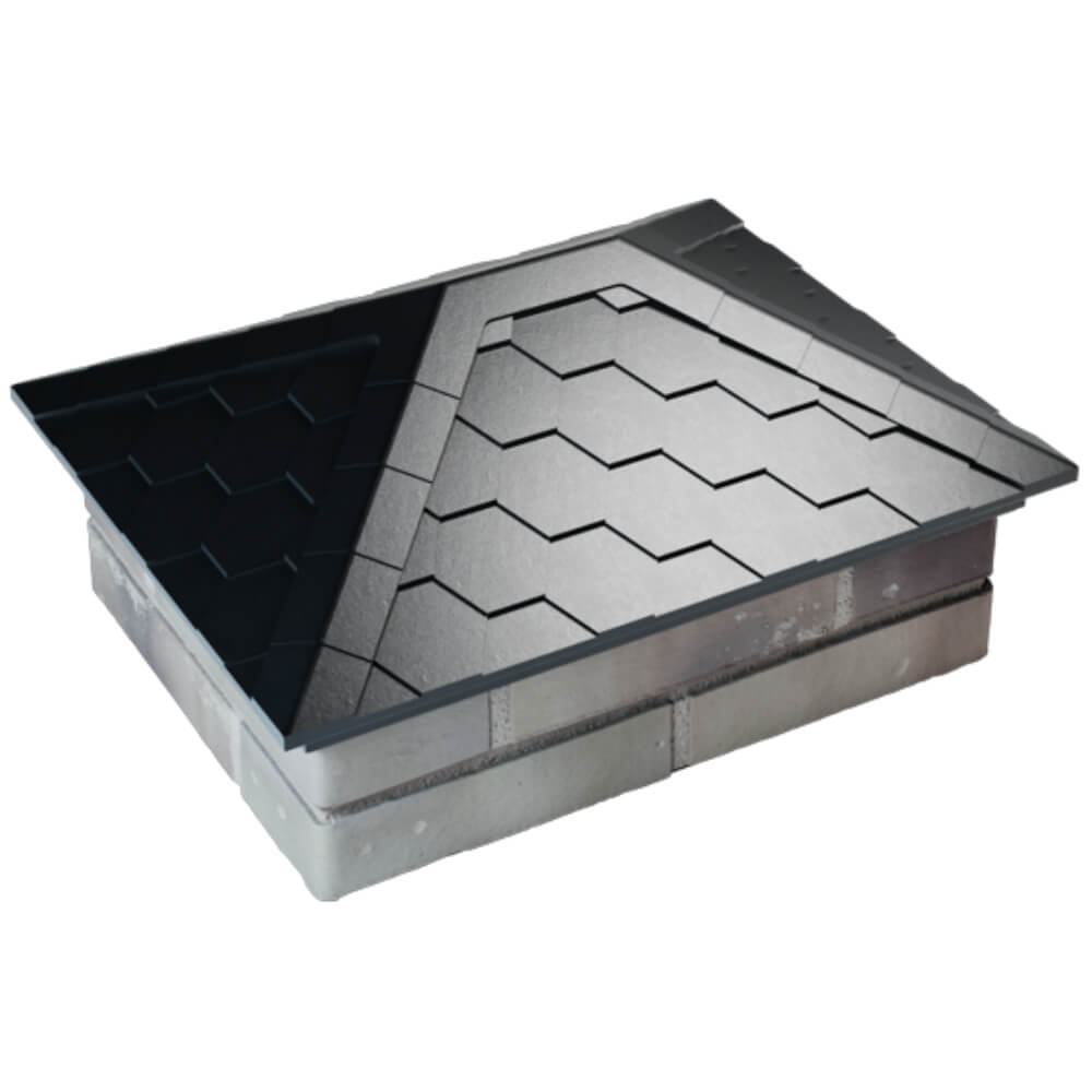 Колпак Zking Эверест Черный на столб 2х1.5 кирпича (520х390мм) Камышин фото