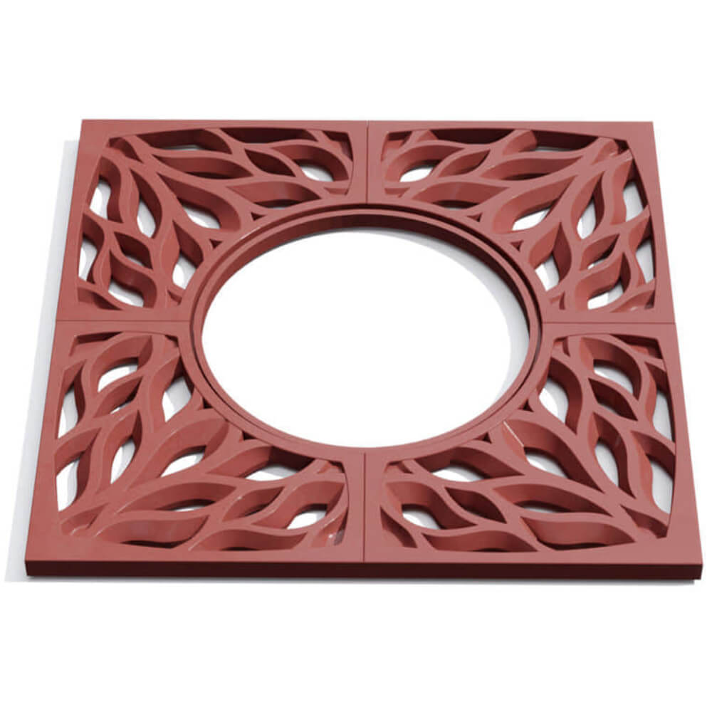 Приствольная решетка для дерева ZKING CRUST 1.2х1.2м Красная Камышин фото