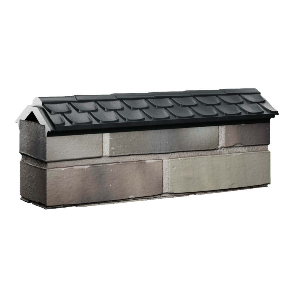 Парапет Zking Эльбрус Черный с посадкой на 0.5 кирпича (130мм) Камышин фото